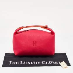 Pre Owned Hermès Hibiscus Toile H Canvas Large Bride-a-Brac Pouch