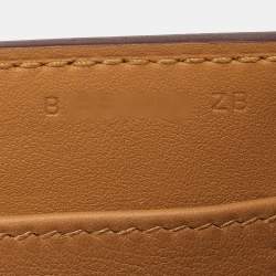 Pre Owned Hermès Caramel Chevre Mysore Leather Palladium Finish Geta Bag