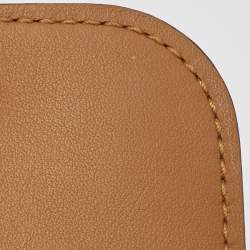 Pre Owned Hermès Caramel Chevre Mysore Leather Palladium Finish Geta Bag