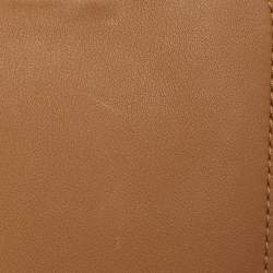 Pre Owned Hermès Caramel Chevre Mysore Leather Palladium Finish Geta Bag