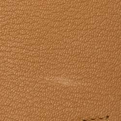 Pre Owned Hermès Caramel Chevre Mysore Leather Palladium Finish Geta Bag