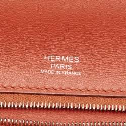 Hermes Terre Battue/Rose Azalee Taurillon Maurice and Swift Leather Palladium Finish 24/24 29 Bag