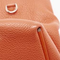 Hermes Terre Battue/Rose Azalee Taurillon Maurice and Swift Leather Palladium Finish 24/24 29 Bag