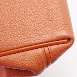 Hermes Terre Battue/Rose Azalee Taurillon Maurice and Swift Leather Palladium Finish 24/24 29 Bag