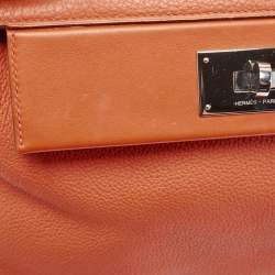 Hermes Terre Battue/Rose Azalee Taurillon Maurice and Swift Leather Palladium Finish 24/24 29 Bag