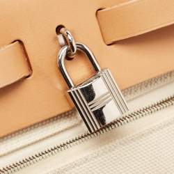 مملوكة مسبقًا حقيبة هيرمس هيرباغ زيب 31 كانفاس إتش/إبيين وجلد أحمر 