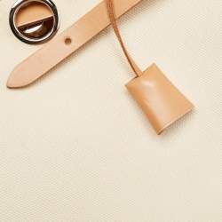 مملوكة مسبقًا حقيبة هيرمس هيرباغ زيب 31 كانفاس إتش/إبيين وجلد أحمر 