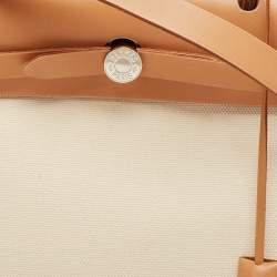 مملوكة مسبقًا حقيبة هيرمس هيرباغ زيب 31 كانفاس إتش/إبيين وجلد أحمر 