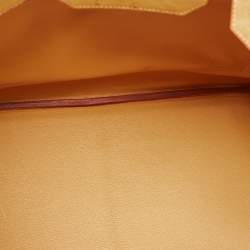 Hermes Saffron Ostrich Gold Finish Birkin 35 Bag