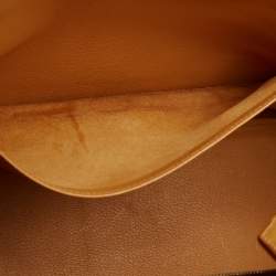 Hermes Saffron Ostrich Gold Finish Birkin 35 Bag