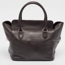 Hermes Ebene Evercolor Leather Palladium Finish Toolbox 26 Bag