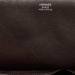 Hermes Ebene Evercolor Leather Palladium Finish Toolbox 26 Bag