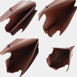 Hermes Burgundy Taurillon Clemence Leather Dogon Wallet