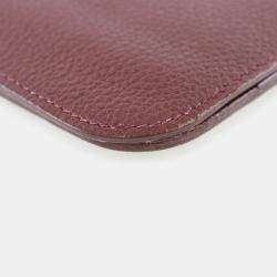 Hermes Burgundy Taurillon Clemence Leather Dogon Wallet