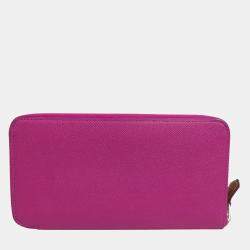 Hermes Purple Leather Silk'In Wallet