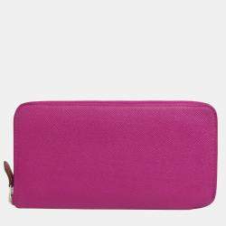 Hermes Purple Leather Silk'In Wallet