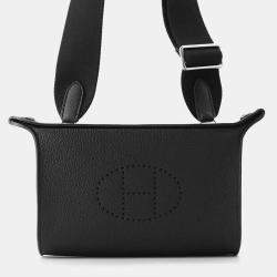 Hermes Black Togo Leather Videpoches Shoulder Bag