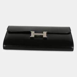 Hermes Black Box Rock Constance On The Go Wallet PHW