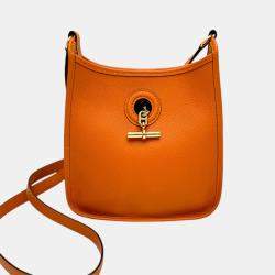 Hermes Orange Epsom Vespa TPM Handbag