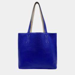 Hermes Blue Electric Beton Taurillon Clemence Double Sense 28 Handbag