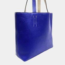 Hermes Blue Electric Beton Taurillon Clemence Double Sense 28 Handbag