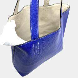 Hermes Blue Electric Beton Taurillon Clemence Double Sense 28 Handbag