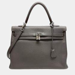 Hermes Etain Togo Kelly 35 Handbag