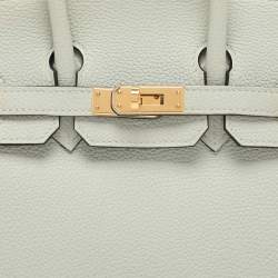 Hermes Gris Neve Togo Leather Birkin 25 Bag