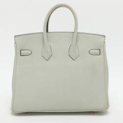 Hermes Gris Neve Togo Leather Birkin 25 Bag