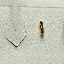 Hermes Gris Neve Togo Leather Birkin 25 Bag