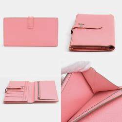 Hermes Rose Confetti Epsom Leather Bearn Wallet