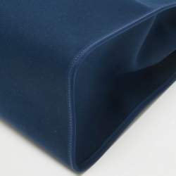 Pre Owned Hermes Bleu De Malte/Natural Toile and Vache Hunter Herbag Zip 39 Bag