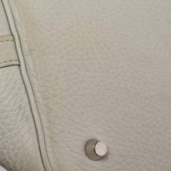 Pre Owned Hermes Pearl Grey Taurillon Clemence Leather Picotin Lock 22 Bag