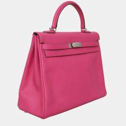 Pre Owned Hermes Rose Tyrien Kelly 35 Bag