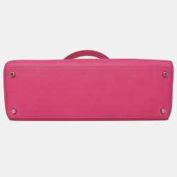 Pre Owned Hermes Rose Tyrien Kelly 35 Bag