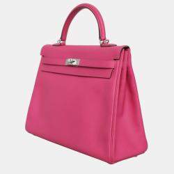 Pre Owned Hermes Rose Tyrien Kelly 35 Bag