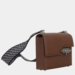 Hermes Brown Leather Verrou Mini Bag