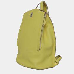 Hermes Lime Evercolor Leather GR24 Backpack