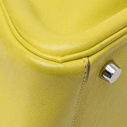 Hermes Lime Swift Leather Lindy 26 Bag