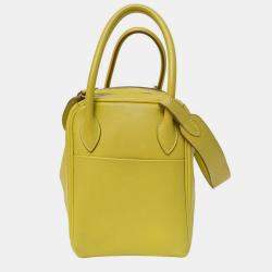 Hermes Lime Swift Leather Lindy 26 Bag
