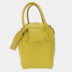 Hermes Lime Swift Leather Lindy 26 Bag