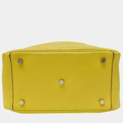 Hermes Lime Swift Leather Lindy 26 Bag