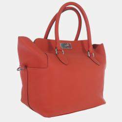 Hermes Red Orange Swift Calfskin Toolbox 26 Bag
