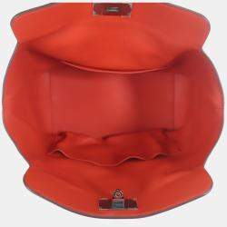 Hermes Red Orange Swift Calfskin Toolbox 26 Bag