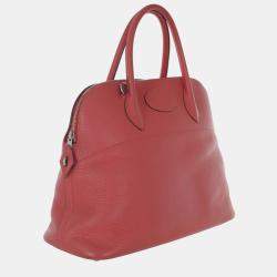 Hermes Rose Jaipur Clemence Leather Bolide 35 Bag