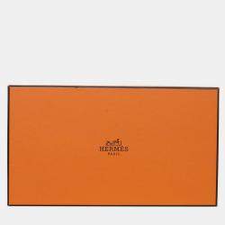 Pre Owned Hermes Rose Tyrien Box Calf Leather Kelly Wallet
