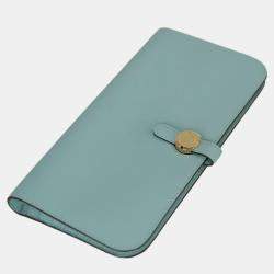 Hermes Blue Atoll Dogon Recto-Veau Wallet
