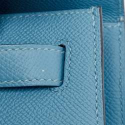 Pre Owned Hermès Blue Du Nord Epsom Leather Gold Finish Kelly Sellier 28 Bag