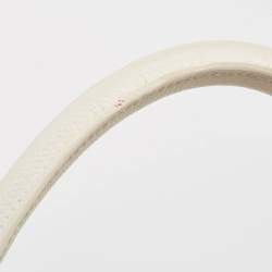 Pre Owned Hermes Blanc Epsom Leather Palladium Finish Kelly Sellier 28 Bag