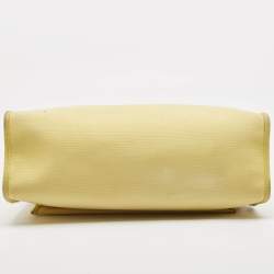 Pre Owned Hermes Lime/Natural Toile and Vache Hunter Herbag Zip 31 Bag